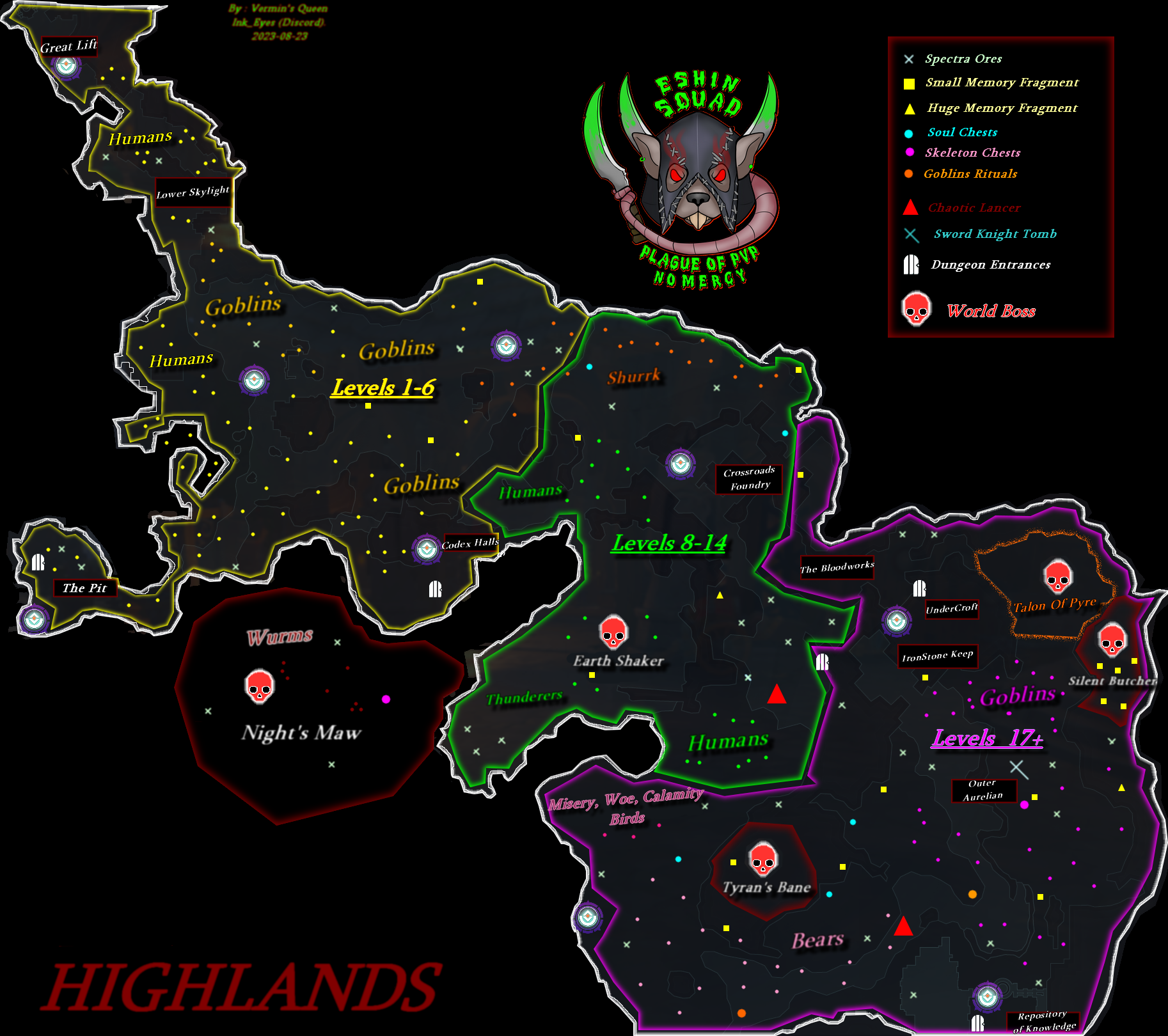 Eshin Highlands map