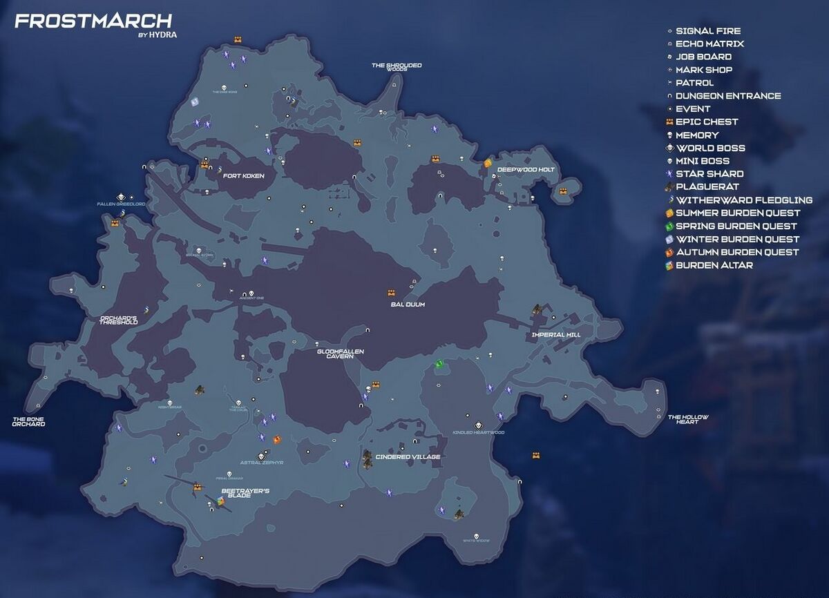 Hydra's Frostmarch Map